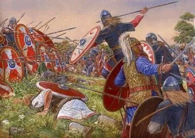  「Battle of Mons Badonicus」 Romano-British Alliance Against Anglo-Saxon Invaders